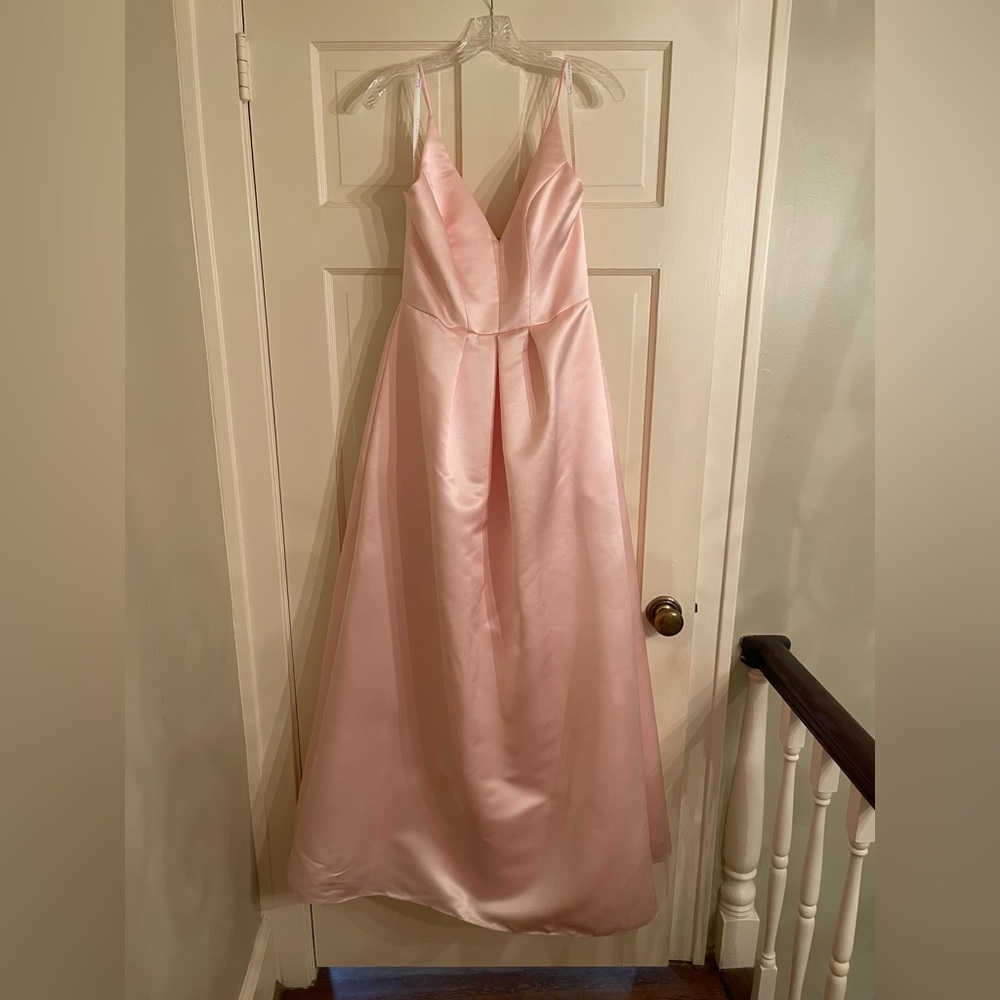 Hayley Paige Long Formal Light Pink Dress